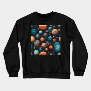 Planets Pattern Crewneck Sweatshirt